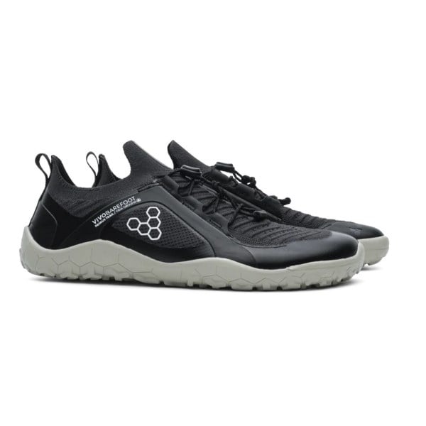 Vivobarefoot Primus Trail Knit FG - Mens Trail Running Shoes - Obsidian/Pelican