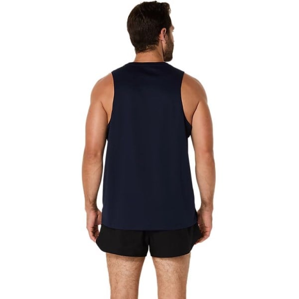 Asics Silver Mens Running Tank Top - Midnight