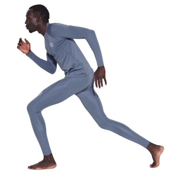 Skins Series-2 Mens Compression Long Sleeve Top - Blue Grey