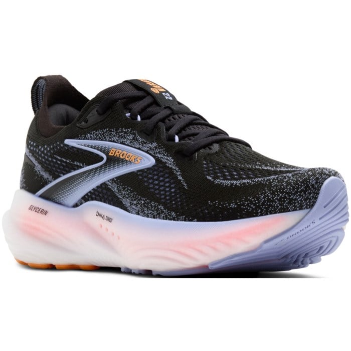 Brooks Glycerin 22 - Womens Running Shoes - Black/Blue Heron/Orange
