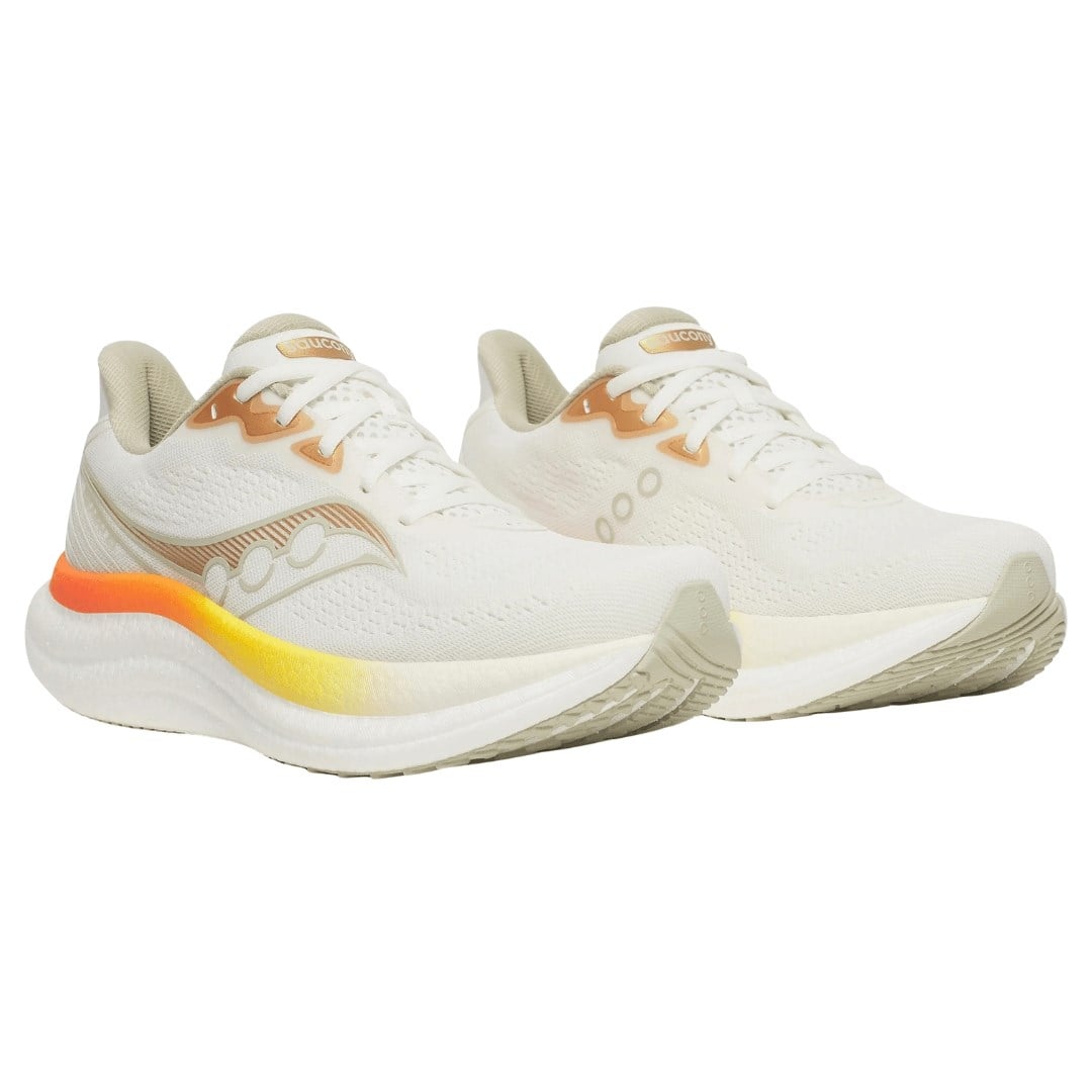 Saucony Triumph 23 - Mens Running Shoes - Ivory/Fire