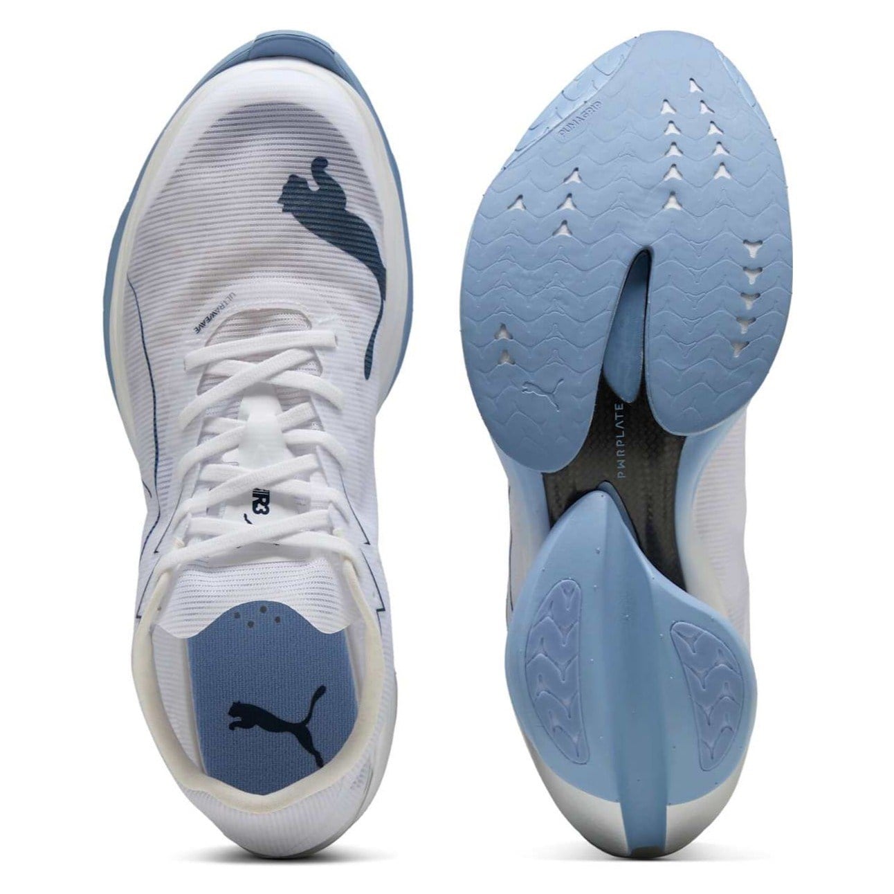 Puma Fast-R 3 Nitro Elite - Mens Racing Shoes - White/Chambray Blue
