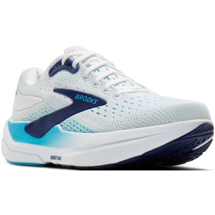 Brooks Ghost Max 3 - Mens Running Shoes - Bright White/Blue/Teal