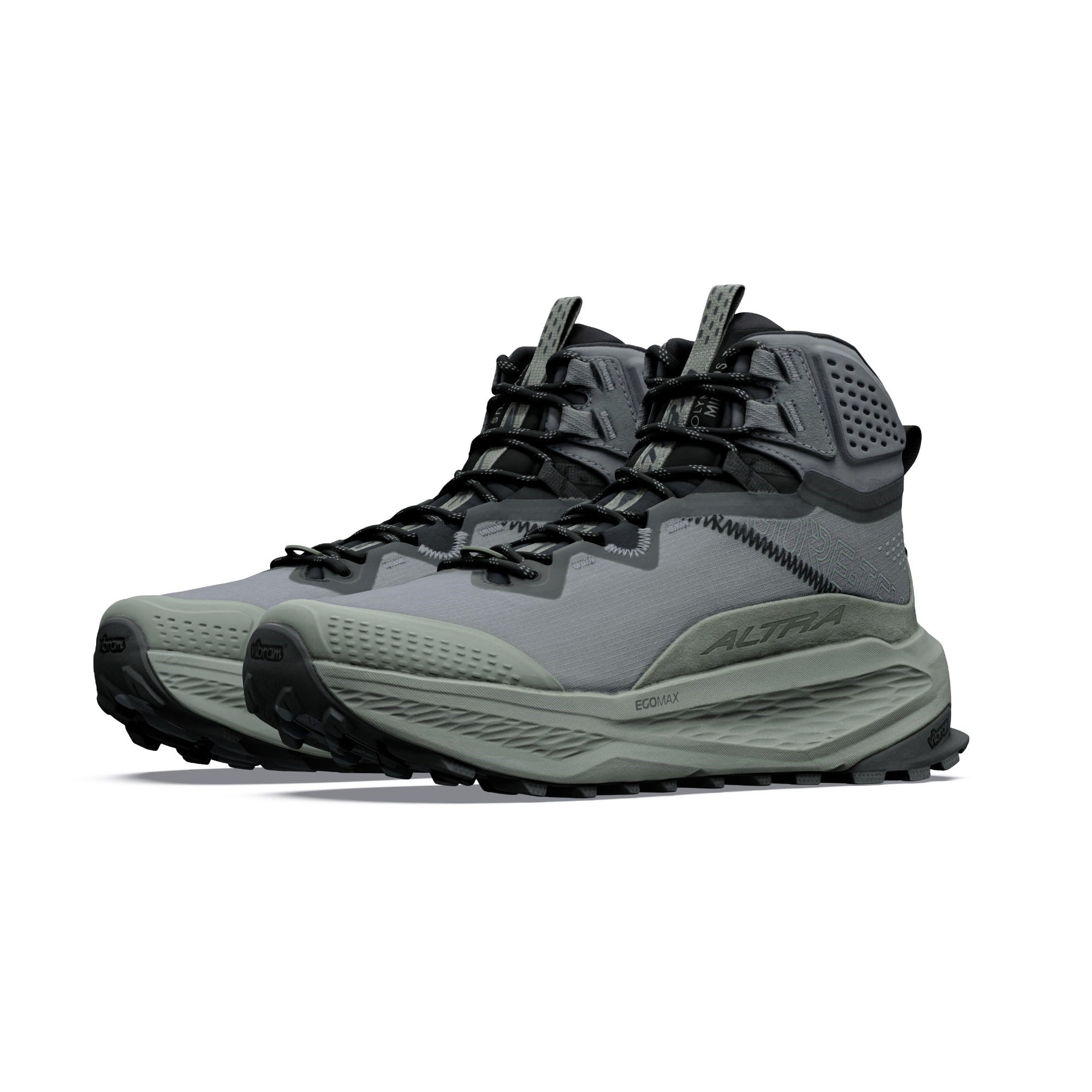 Altra Olympus 7 Mid GTX - Womens Hiking Shoes - Castlerock Black/Agave Green - image 2