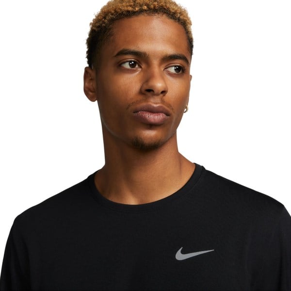 Nike Miler Dri-FIT UV Mens Long-Sleeve Running Top - Black