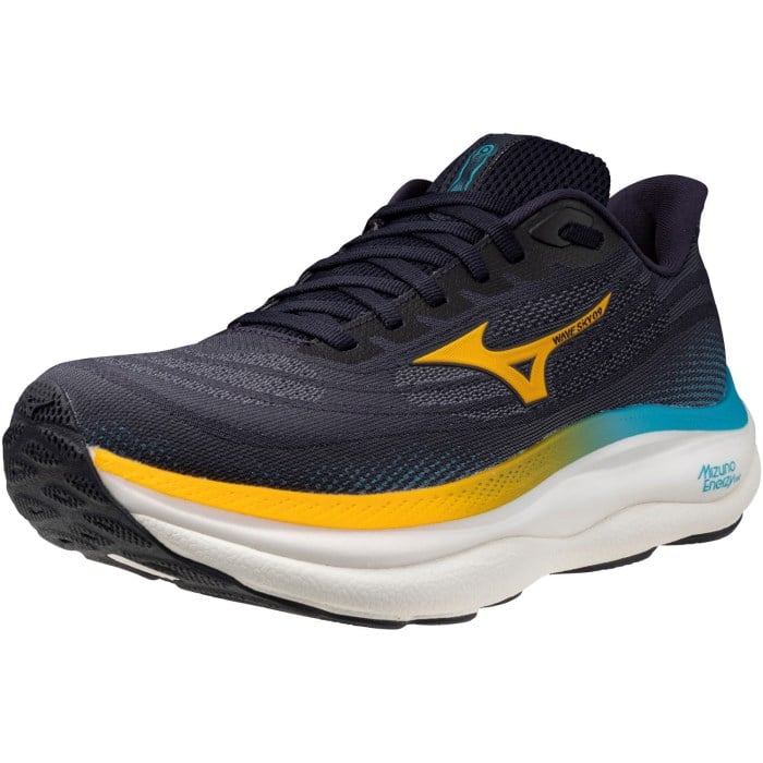 Mizuno Wave Sky 9 - Mens Running Shoes - Baritone Blue/Citrus/Capri Breeze
