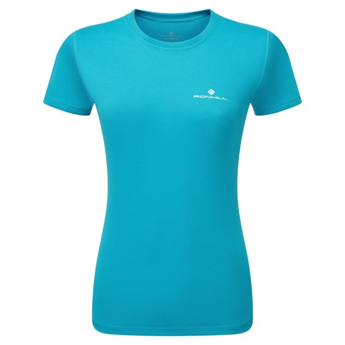 Ronhill Core Womens Short Sleeve Running T-Shirt - Azure/Bright White