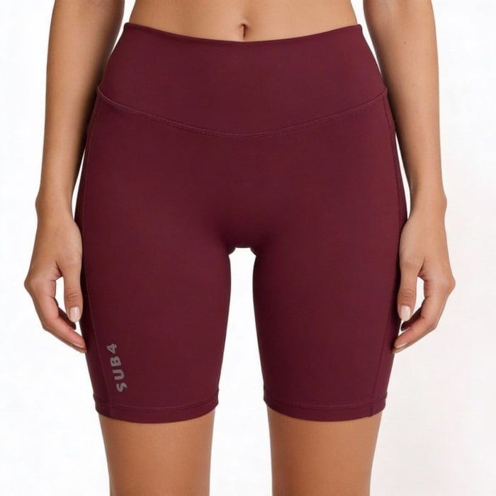 SUB4 Sports Bra & 6 inch Bike Shorts Bundle - Maroon