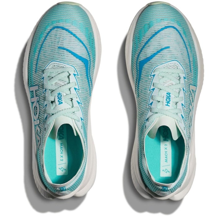 Hoka Mach X 2 - Womens Running Shoes - Snow Melt/Blue Spark