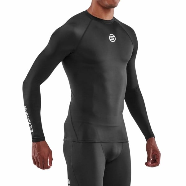Skins Series-1 Mens Compression Long Sleeve Top - Black