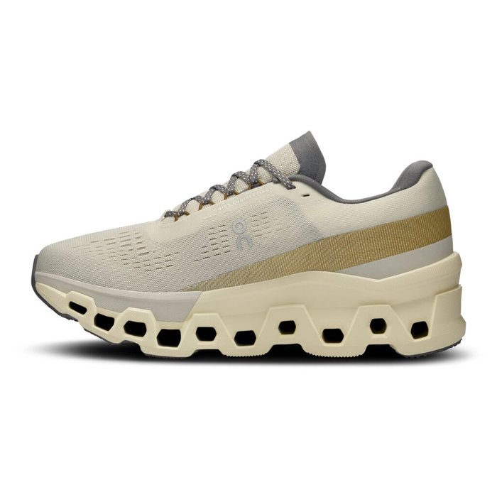 On Cloudmonster 2 - Mens Running Shoes - Cream/Ice