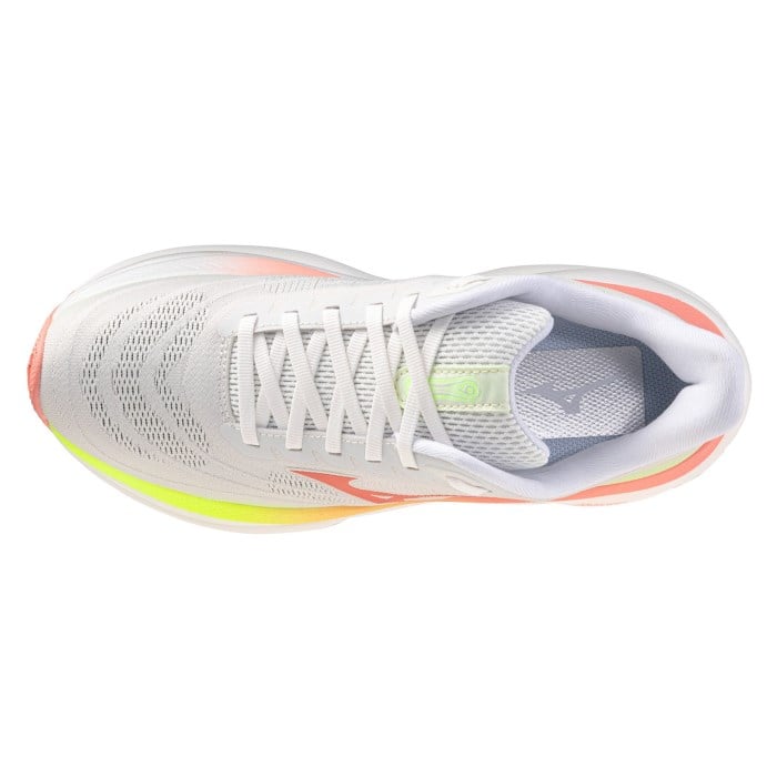 Mizuno Wave Sky 9 - Womens Running Shoes - White/Desert Flower/Lime Pulp - image 4