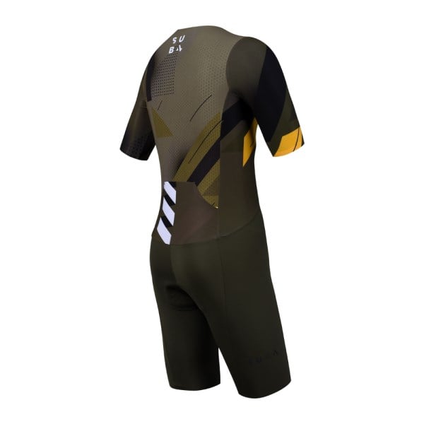 Sub4 Endurance Sleeved Mens Triathlon Speedsuit - Seamless - Hyper Geo