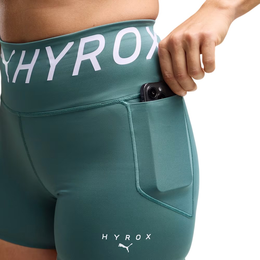 Puma x Hyrox PWRMode Womens 4 Inch Short Tights - Herb Garden - image 3