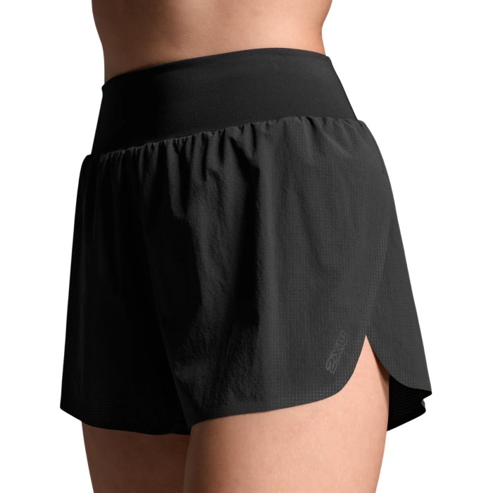 2XU Light Speed Hi-Rise 3 Inch Womens Running Shorts - Black/Black Reflective