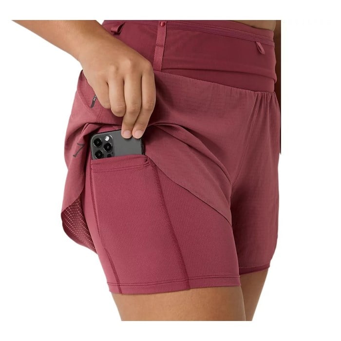 Asics Fujitrail Elite Womens Shorts - Brisket Red - image 6
