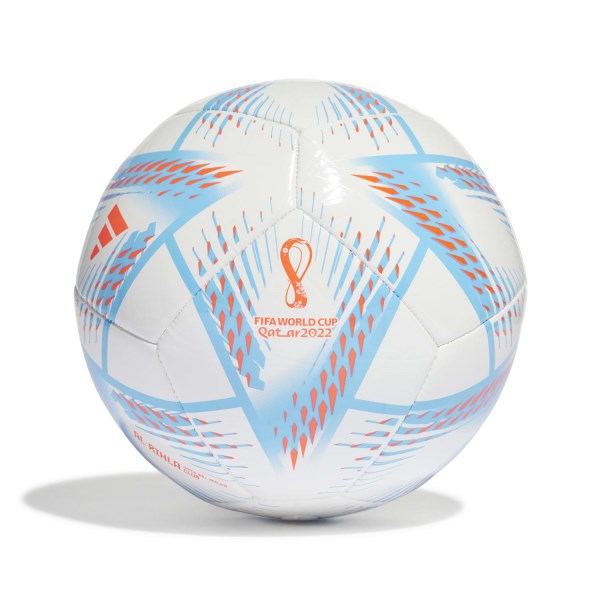 adidas Al Rihla Club Soccer Ball - White/Pantone/Solar Red