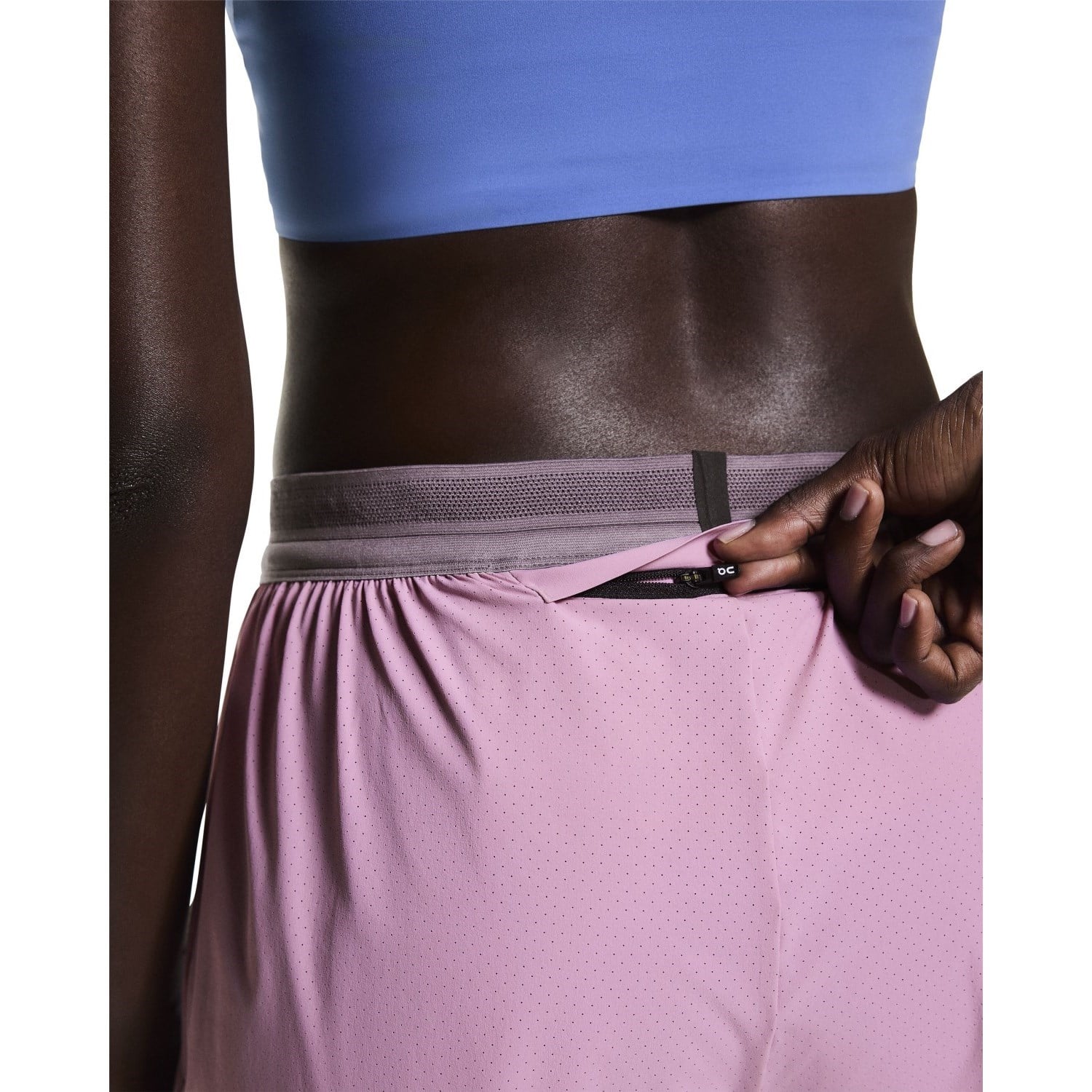 On Performance Womens 3 Inch 2-In-1 Running Shorts - Sakura Derberry