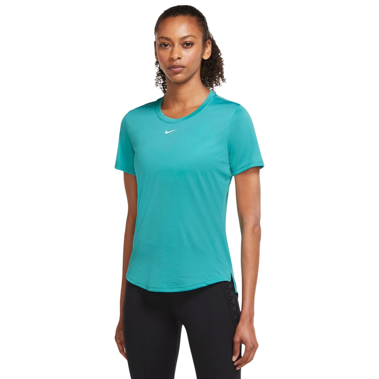 Nike Dri-Fit One Womens Training T-Shirt Plus Size Washed Teal