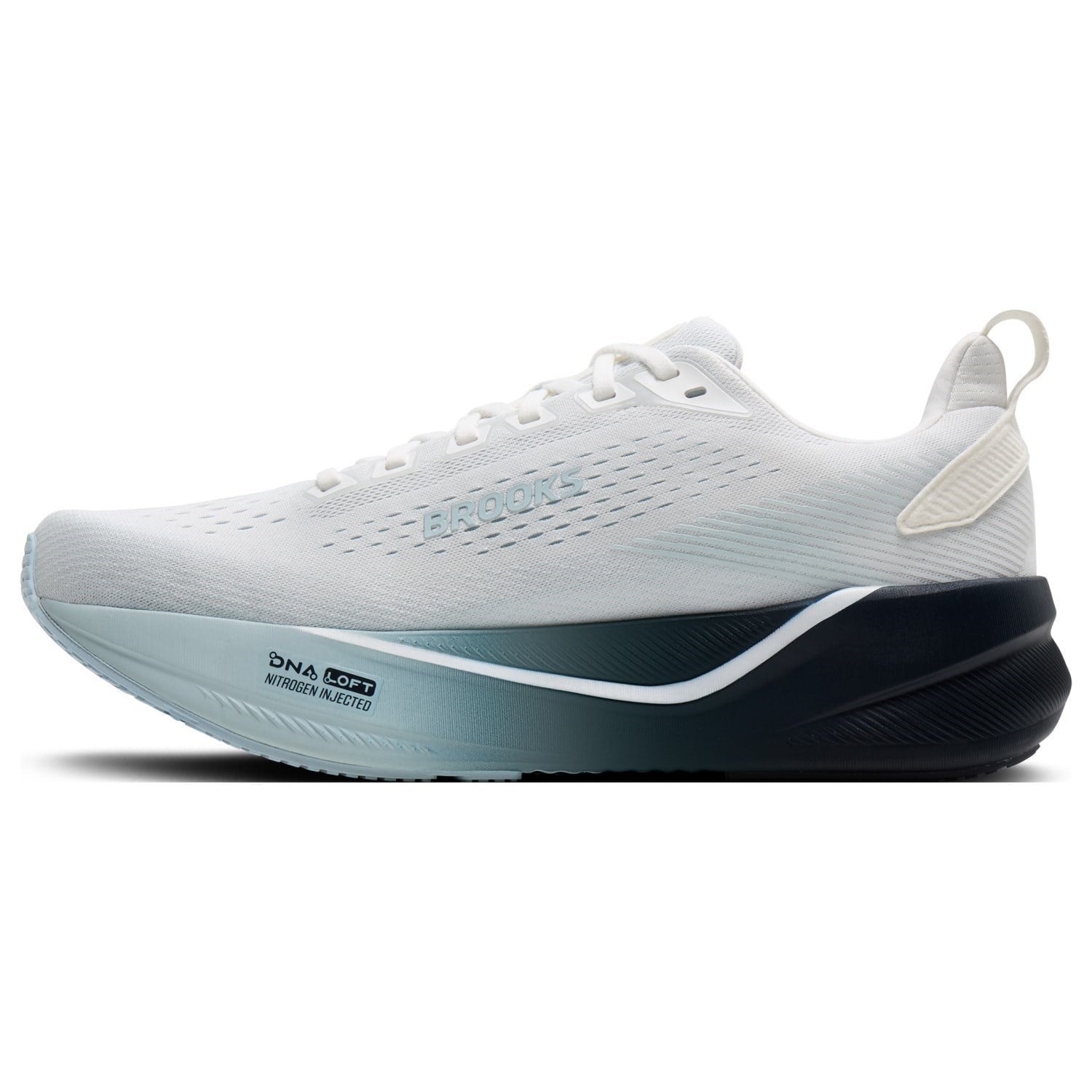 Brooks Ghost Max 4 - Mens Running Shoes - White/Navy/Blue - image 2