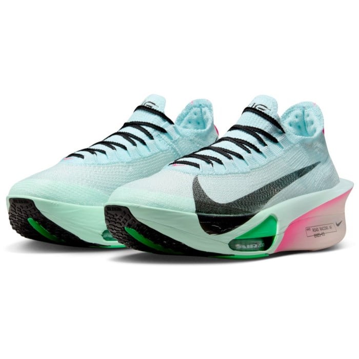 Nike Alphafly 3 - Mens Road Racing Shoes - Glacier Blue/Black/Mint Foam/Green Shock