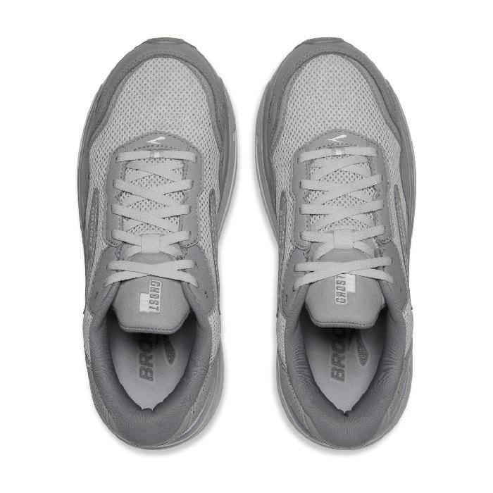 Brooks Ghost Max 2 Suede - Mens Walking Shoes - Primer Grey/Oyster Alloy