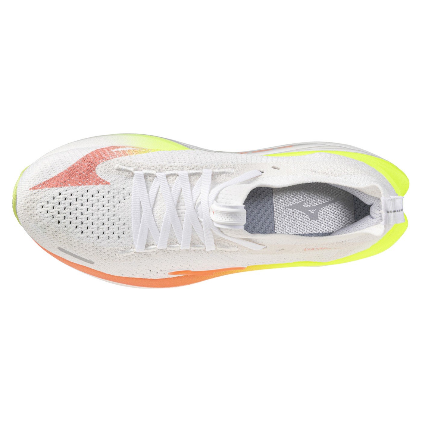 Mizuno Neo Vista 3 - Womens Running Shoes - White/Flamingo Coral/Lime Pulp - image 3