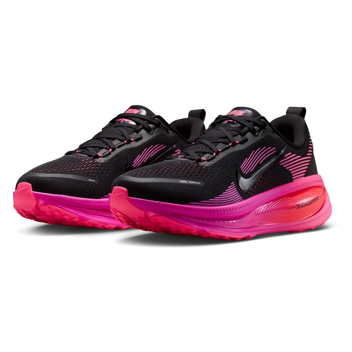 Nike Vomero 18 - Womens Running Shoes - Black/Hyper Pink/Laser Crimson - image 2