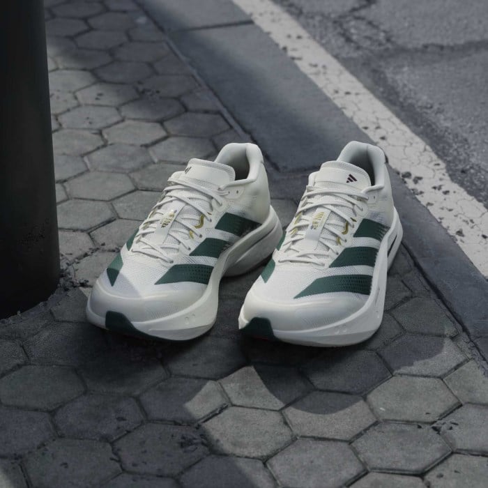 adidas Adizero Boston 13 - Mens Running Shoes - Off White/Collegiate Green/Royal Blue - image 9