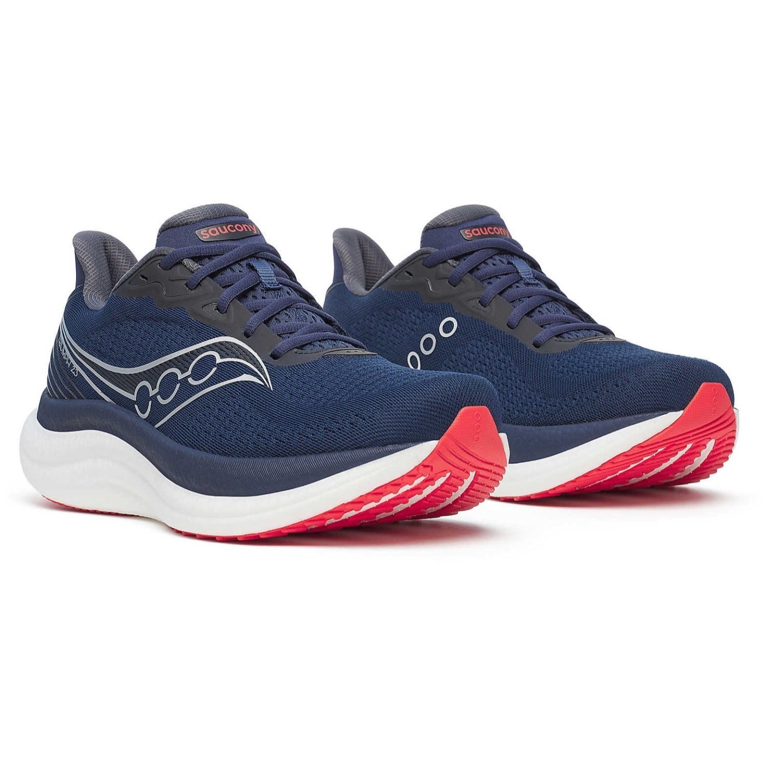 Saucony Triumph 23 - Mens Running Shoes - Navy/Red