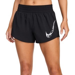 Nike Womens One Dri-Fit Mid Rise Breif Lined Graphic Shorts
