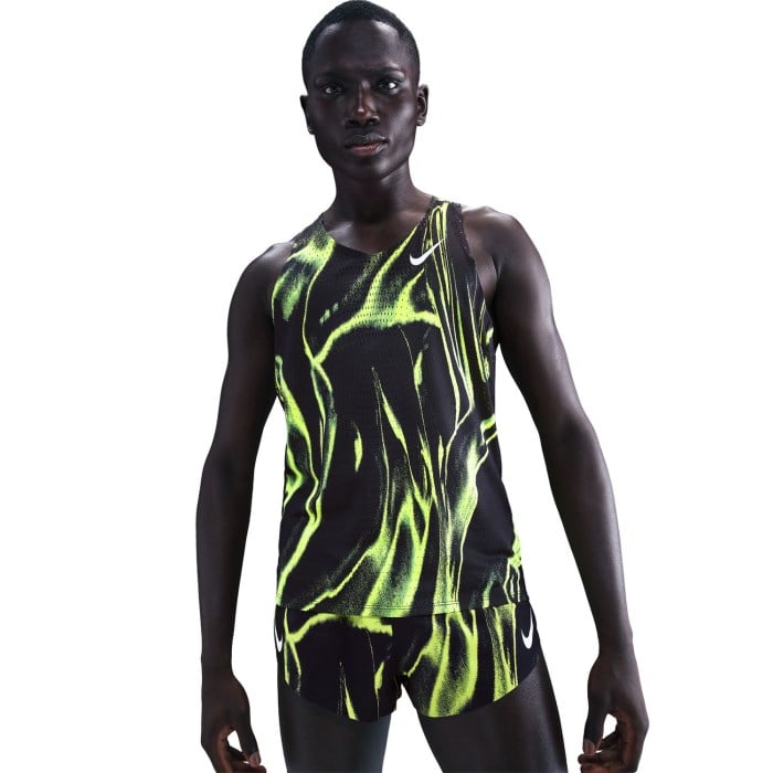 Nike Aeroswift Mens Running Singlet - Volt/White