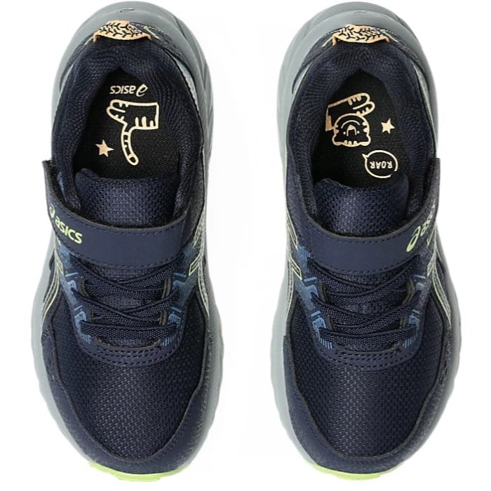 Asics Gel Venture 9 PS - Kids Trail Running Shoes - Midnight/Lime Green