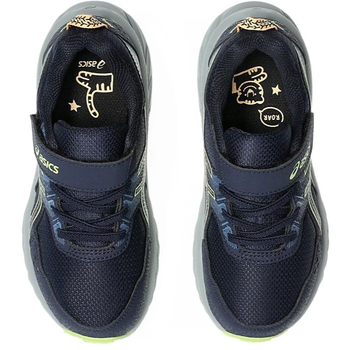 Asics Gel Venture 9 PS - Kids Trail Running Shoes - Midnight/Lime Green