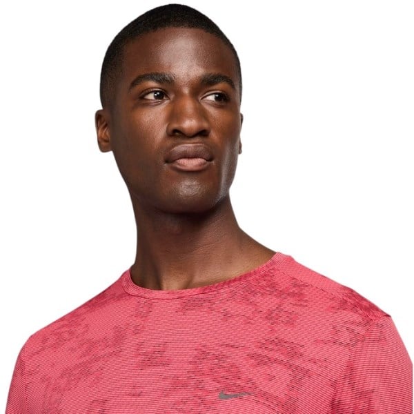 Nike Run Division Dri-Fit ADV Mens Shorts Sleeve Running Top - Aster Pink/Reflective Silver
