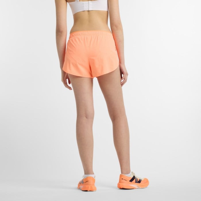New Balance RC Ultra Light Split Womens 3 Inch Running Shorts - Hot Mango