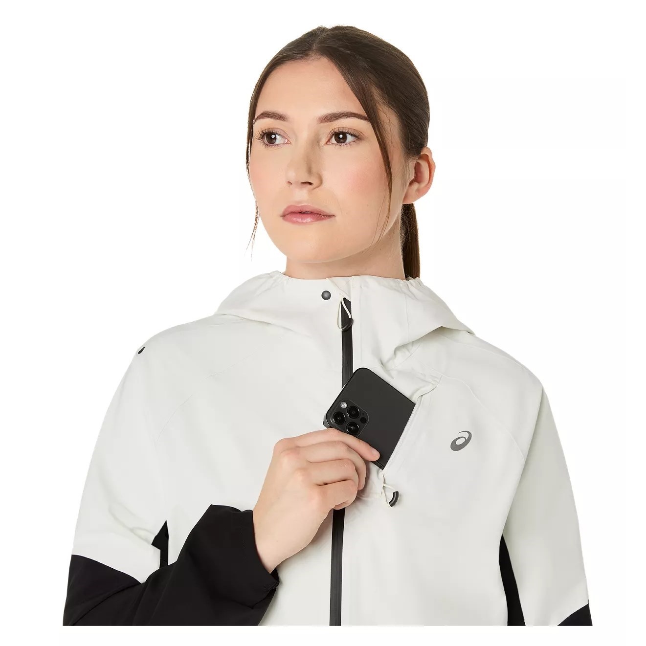 Asics MetaRun Legend Womens Running Jacket - Performance Black/Cream