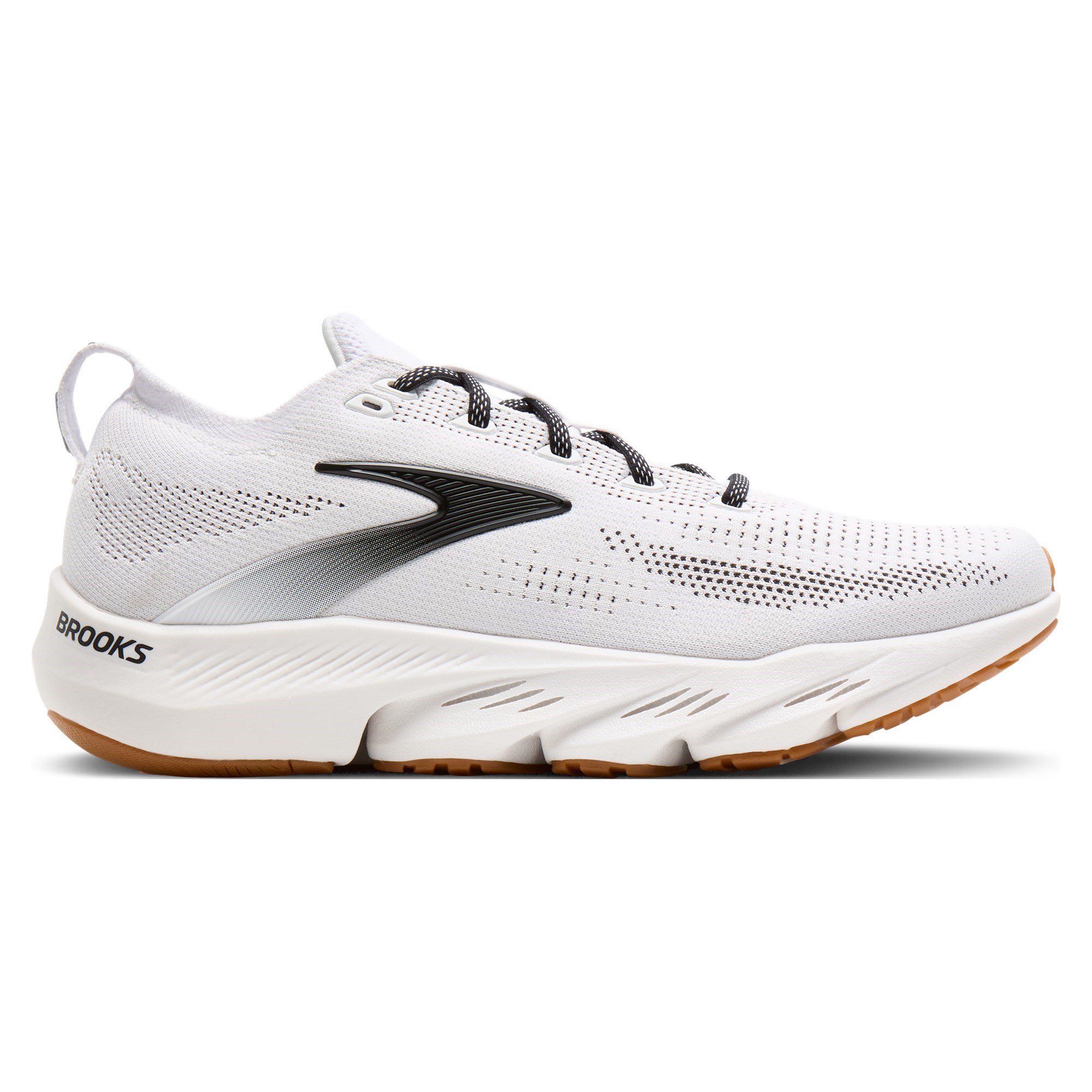 Brooks Glycerin Flex - Mens Running Shoes - White/Black/Gum
