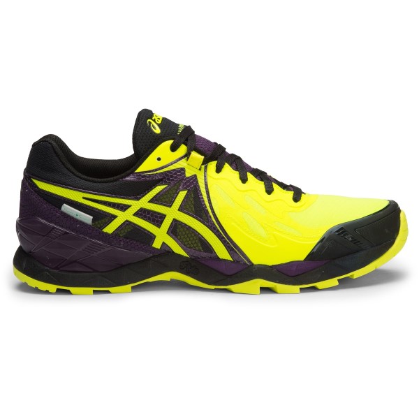 Asics Gel Fuji Endurance Plasmashield - Mens Trail Running Shoes - Safety Yellow/Purple/Black