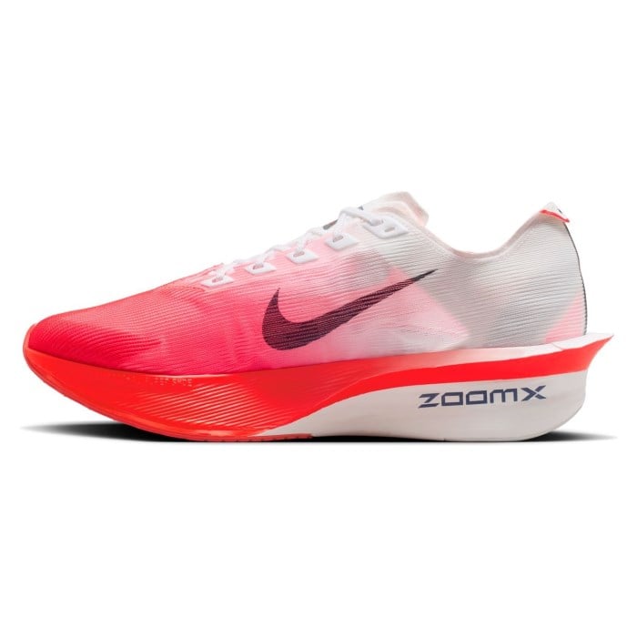 Nike ZoomX Vaporfly 4 - Mens Racing Shoes - White/Midnight Navy/Bright Crimson