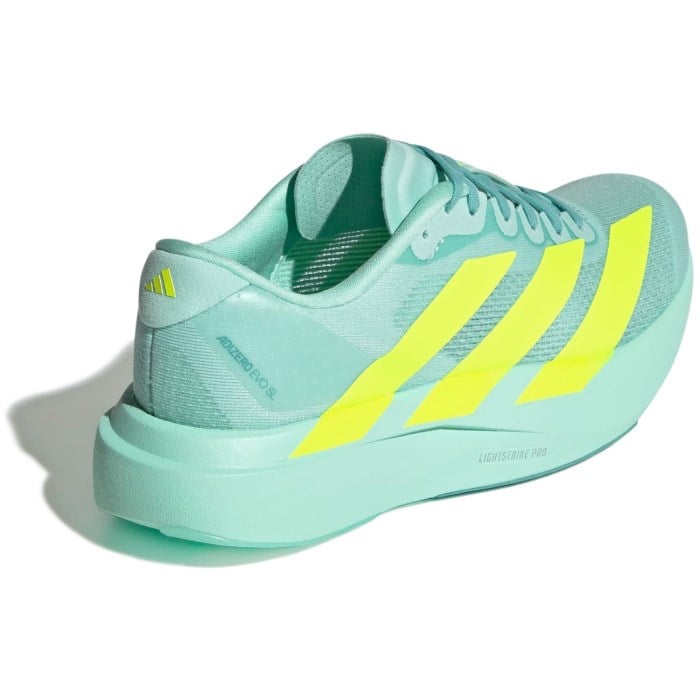 adidas Adizero Evo SL - Womens Running Shoes - Semi Flash Aqua/Lucid Lemon/Mint Ton