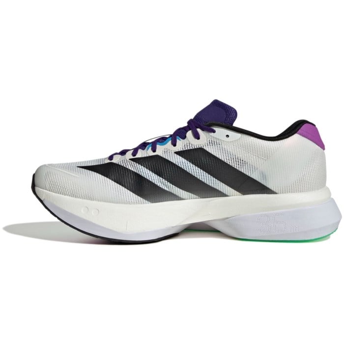 adidas Adizero Boston 13 - Mens Running Shoes - Core White/Core Black/Lime Burst