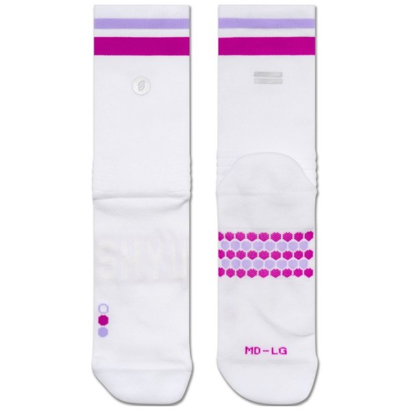 Shyu Half Crew Racing Socks - White/Grape/Lilac