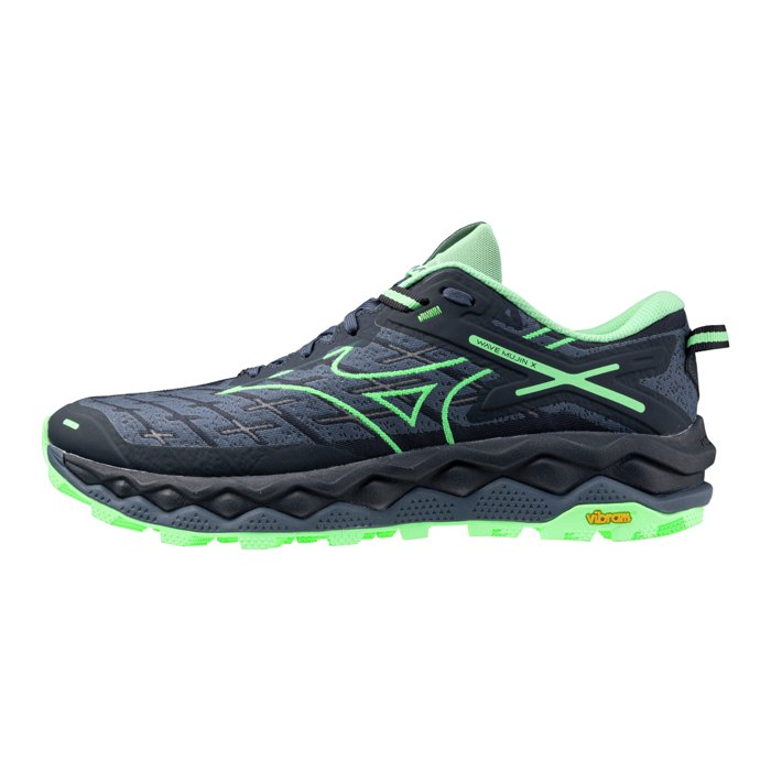 Mizuno Wave Mujin 10 - Mens Trail Running Shoes - Vintage Indigo/Neo Mint/India Ink