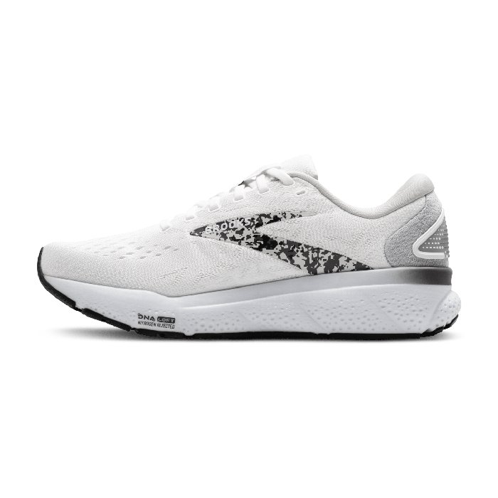 Brooks Ghost 16 - Womens Running Shoes - White/Oyster/Lava