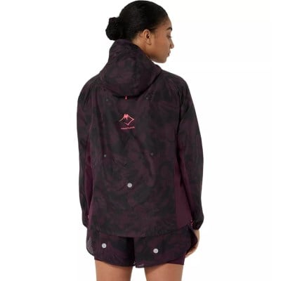 Asics FujiTrail Womens Packable Running Jacket - Dark Aubergine
