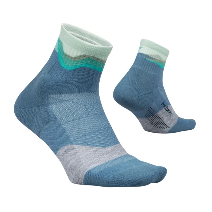 Feetures Trail Max Cushion Quarter Length Trail Running Socks - Tectonic Navy - image 2