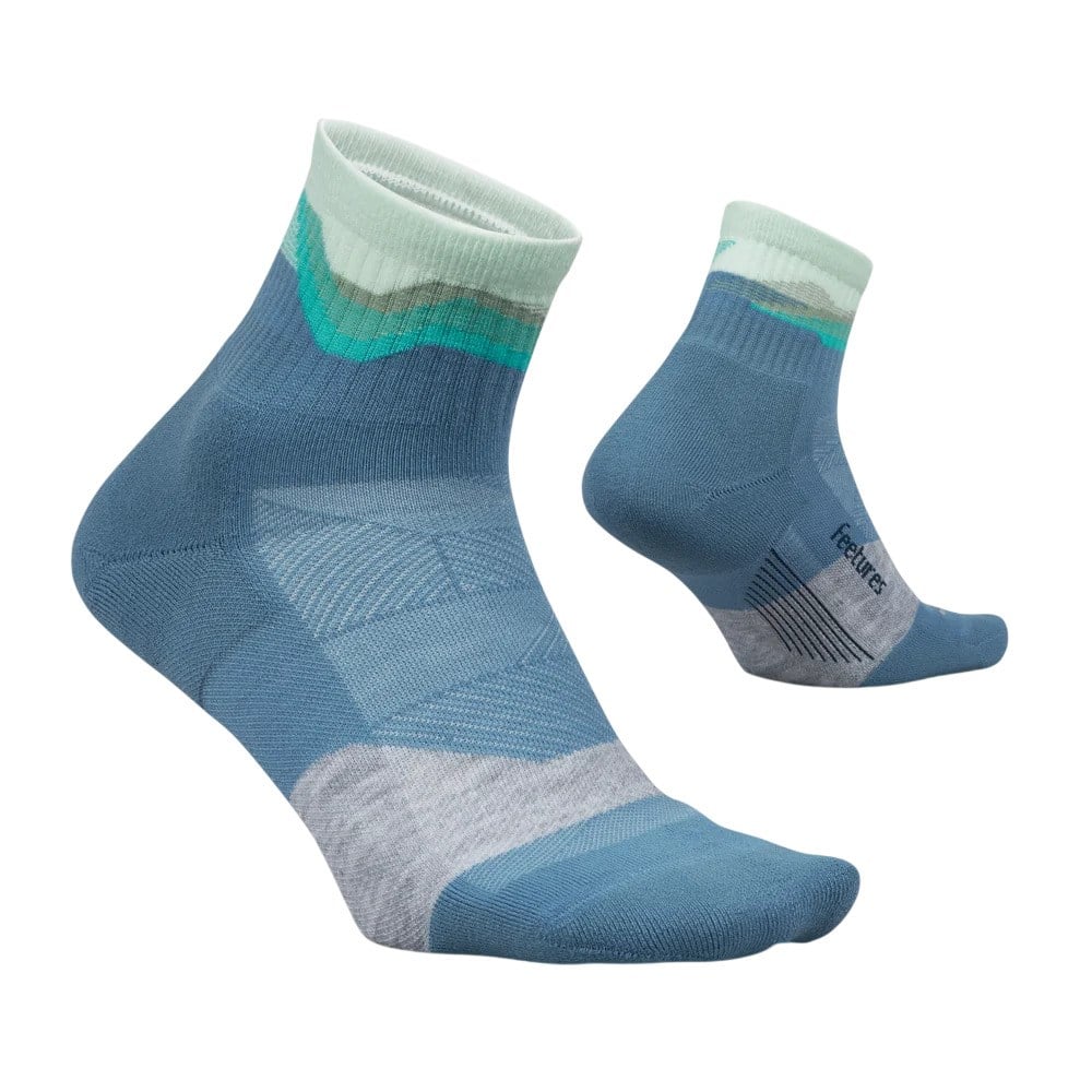 Feetures Trail Max Cushion Quarter Length Trail Running Socks - Tectonic Navy - image 2