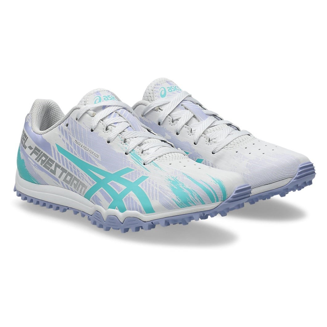 Asics Gel Firestorm 5 - Kids Racing Waffles - White/Ice Mint - image 6