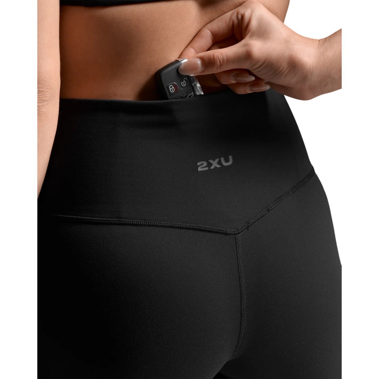2XU Fluid Hi-Rise 5 Inch Womens Shorts - Black/Black